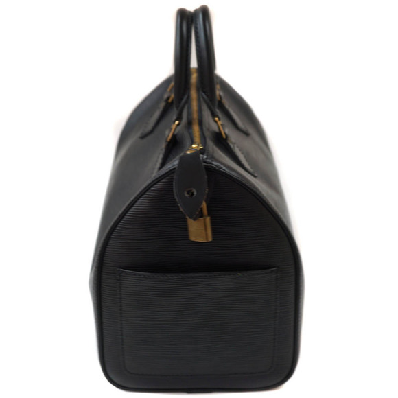 Louis Vuitton Speedy Black Leather Noir Epi - Picture 4 of 13